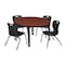 Regency Tables > Height Adjustable > Round Mobile Table & Chair Sets, 36 W, 36 L, 23-34 H, Cherry TB36RNDCHAPCBK45BK - alternate 1